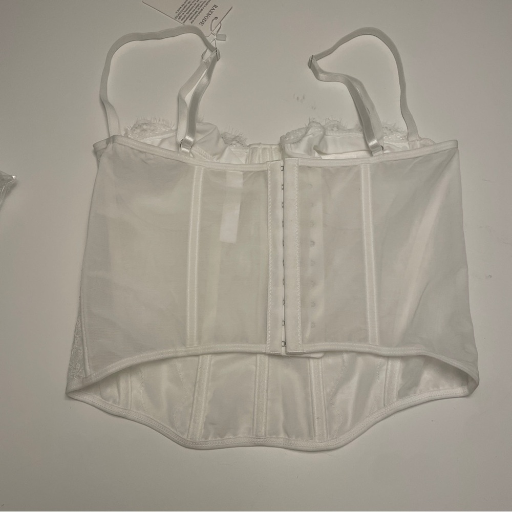 NWT Raxnode White Underwire Bustier M - Picture 6 of 8